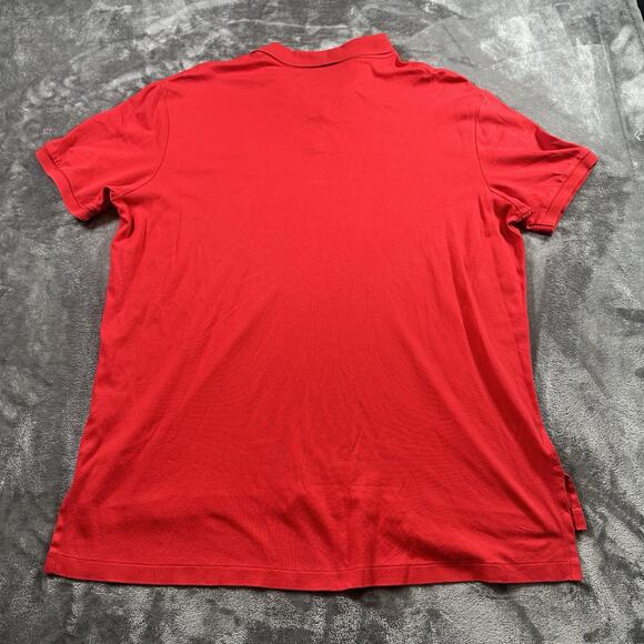 Polo Ralph Lauren Shirt Mens Large Red XL Pima Interlock Polo Rugby Preppy - Picture 4 of 8